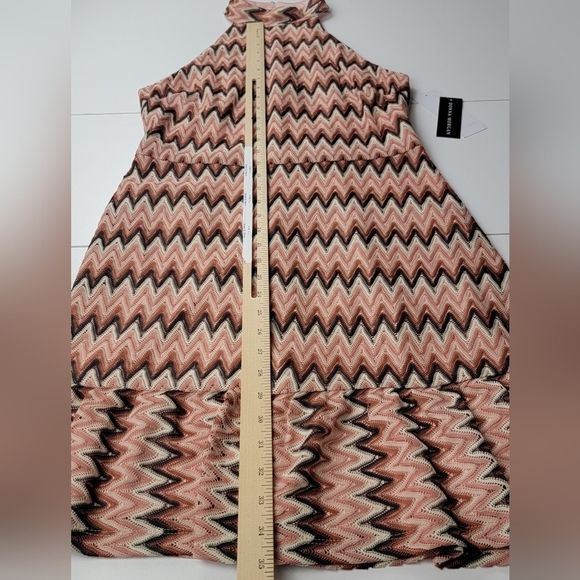 Donna Morgan Retro Maggy Chevron Stripe Zig Zag Print Sleeveless Dress Sz 10 New - Picture 7 of 13